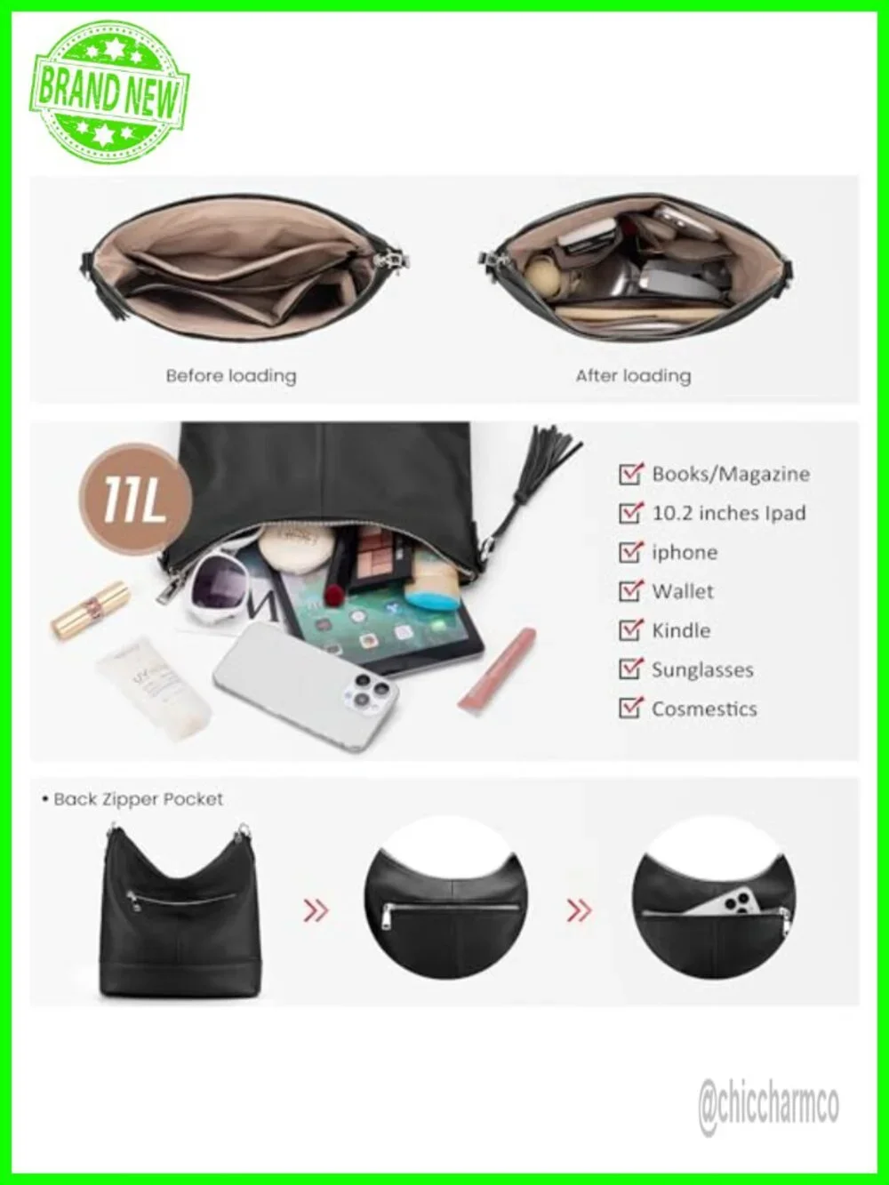 Genuine Leather Hobo Crossbody Bag for Women Soft Real Leather Bucket